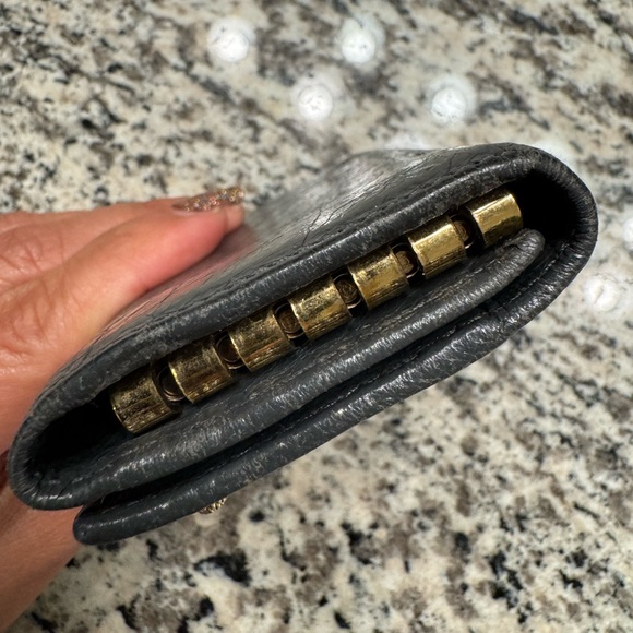 Balenciaga Gray Leather Key Holder with Gold Accents VERY GOOD!!! - Picture 6 of 10